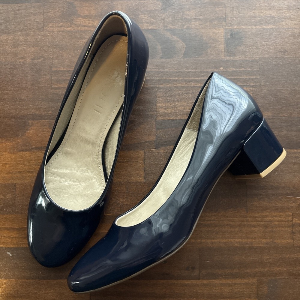 Girotti Baby Blue Patent Leather Pump Heels Handmade In Italy $299 Size 40 | 9